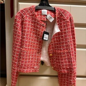 Orange and white jacket